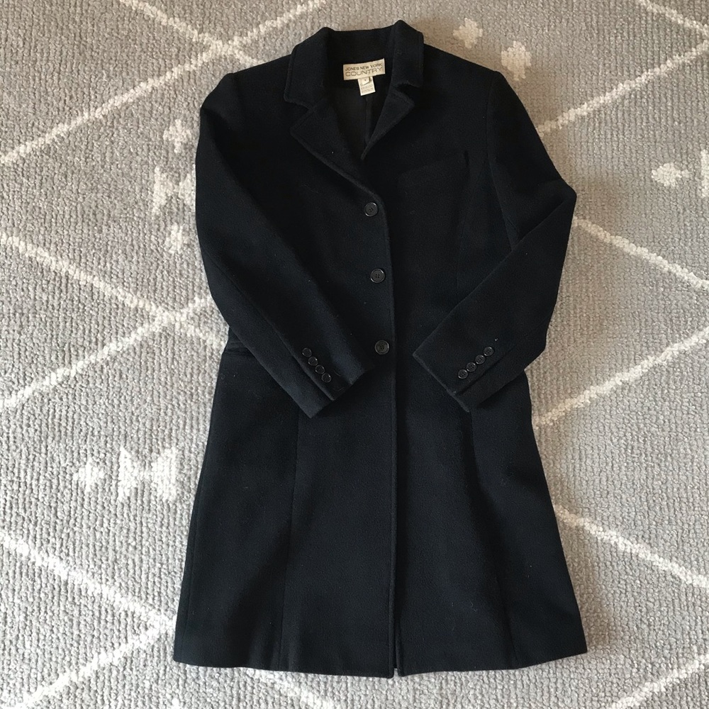 Black Camel Coat, size 4